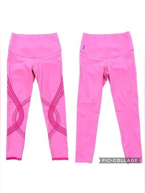 Fanka Body Sculpt 7/8 Leggings Reversible Wear Sugar Pink Size Small Compression